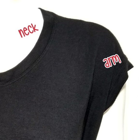 Athleta Dolman Oversized Top size XXS or 2XS Modal Black t-Shirt Muscle - Picture 7 of 7